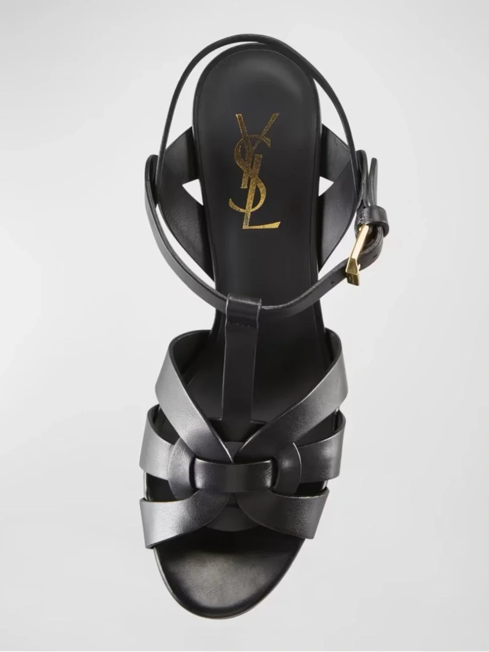 Saint Laurent Tribute Leather Platform Sandals